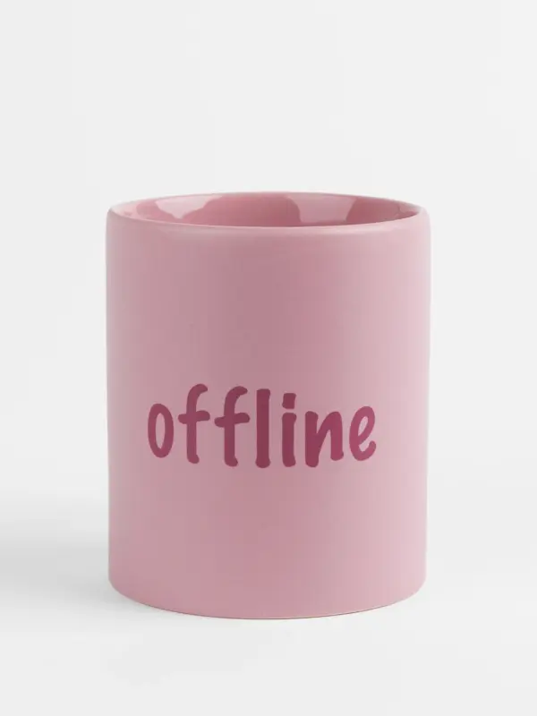 Lila Keramiktasse – Offline