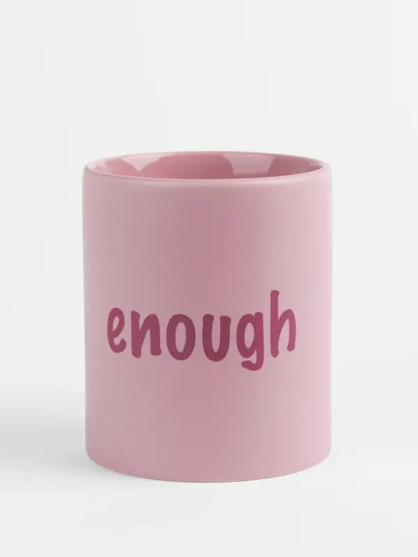 Lila Keramiktasse – Enough