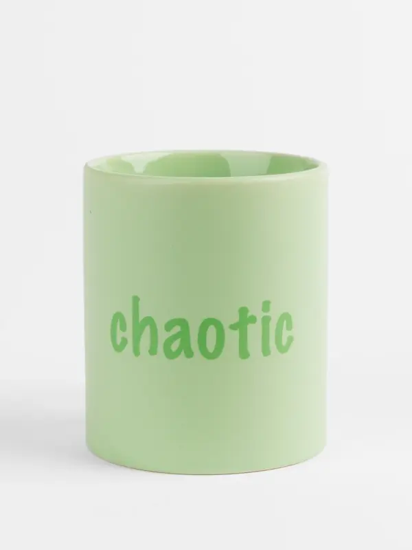 Grüne Keramiktasse – Chaotic