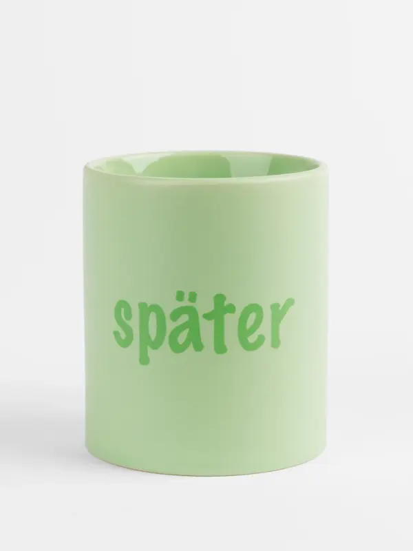 Grüne Keramiktasse – Später