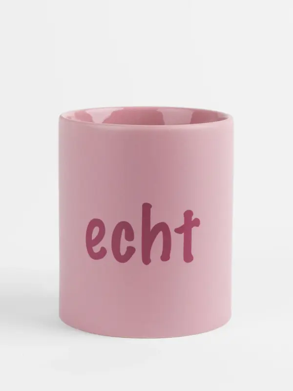 Lila Keramiktasse – Echt